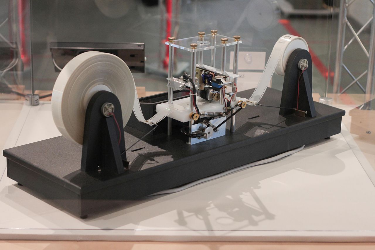 A picture of Turing machine kept on a table.