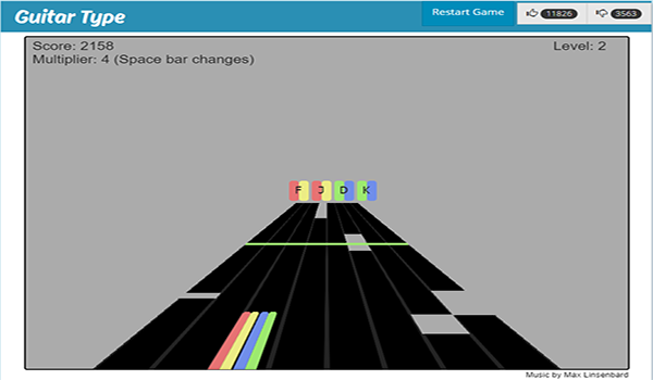 Guitar Type game screenshot